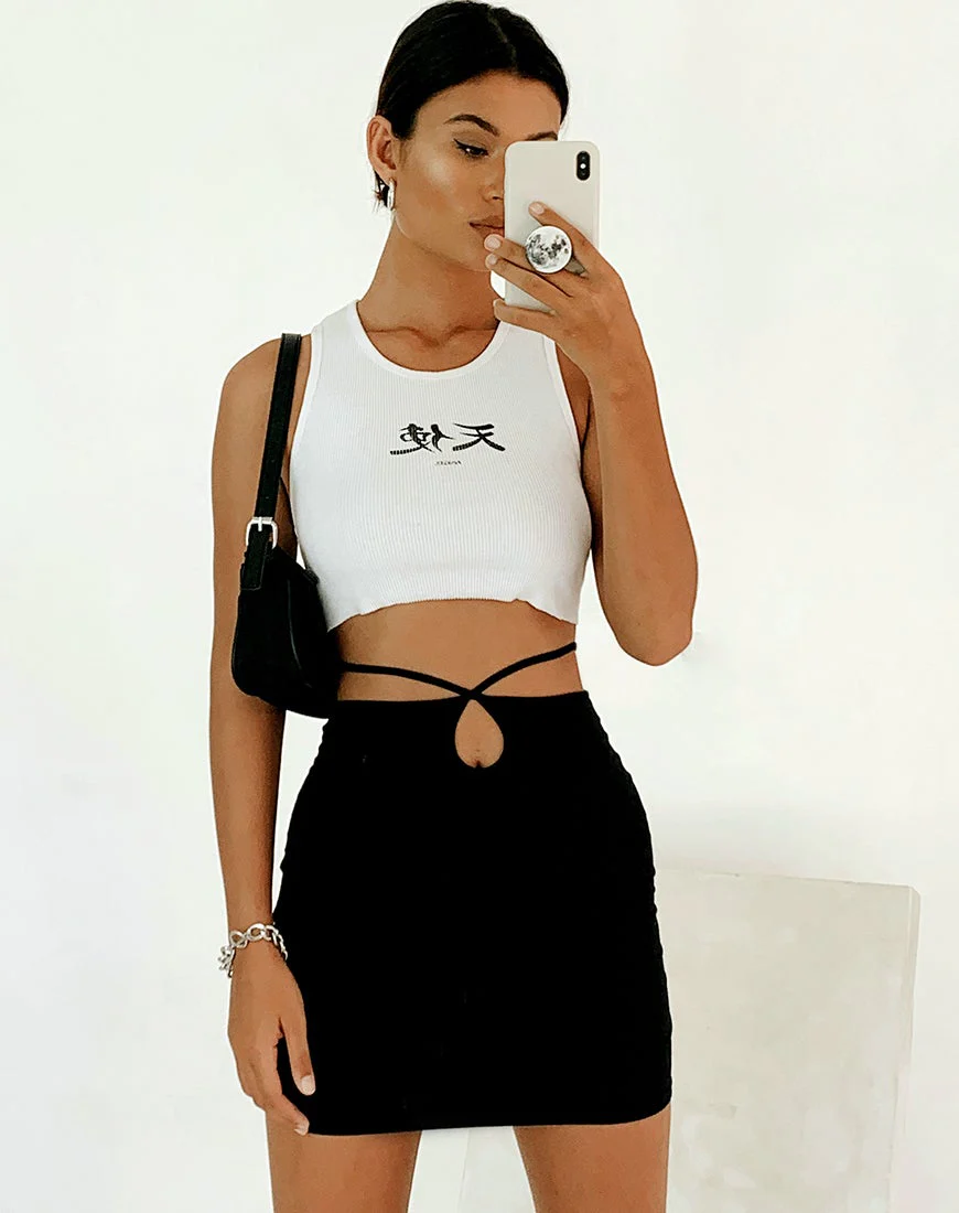Seon Mini Skirt in Black - Image 5