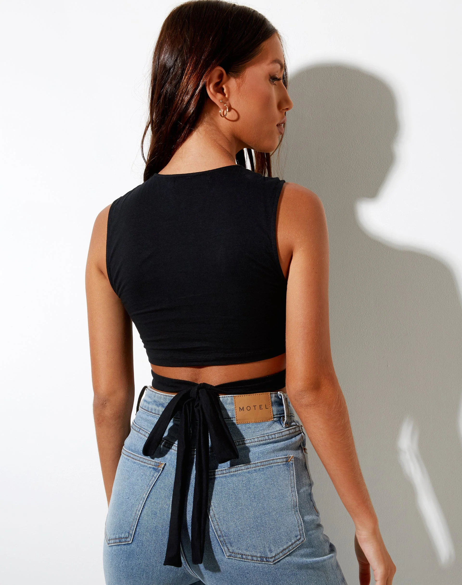 Seowon Crop Top in Black - Image 2