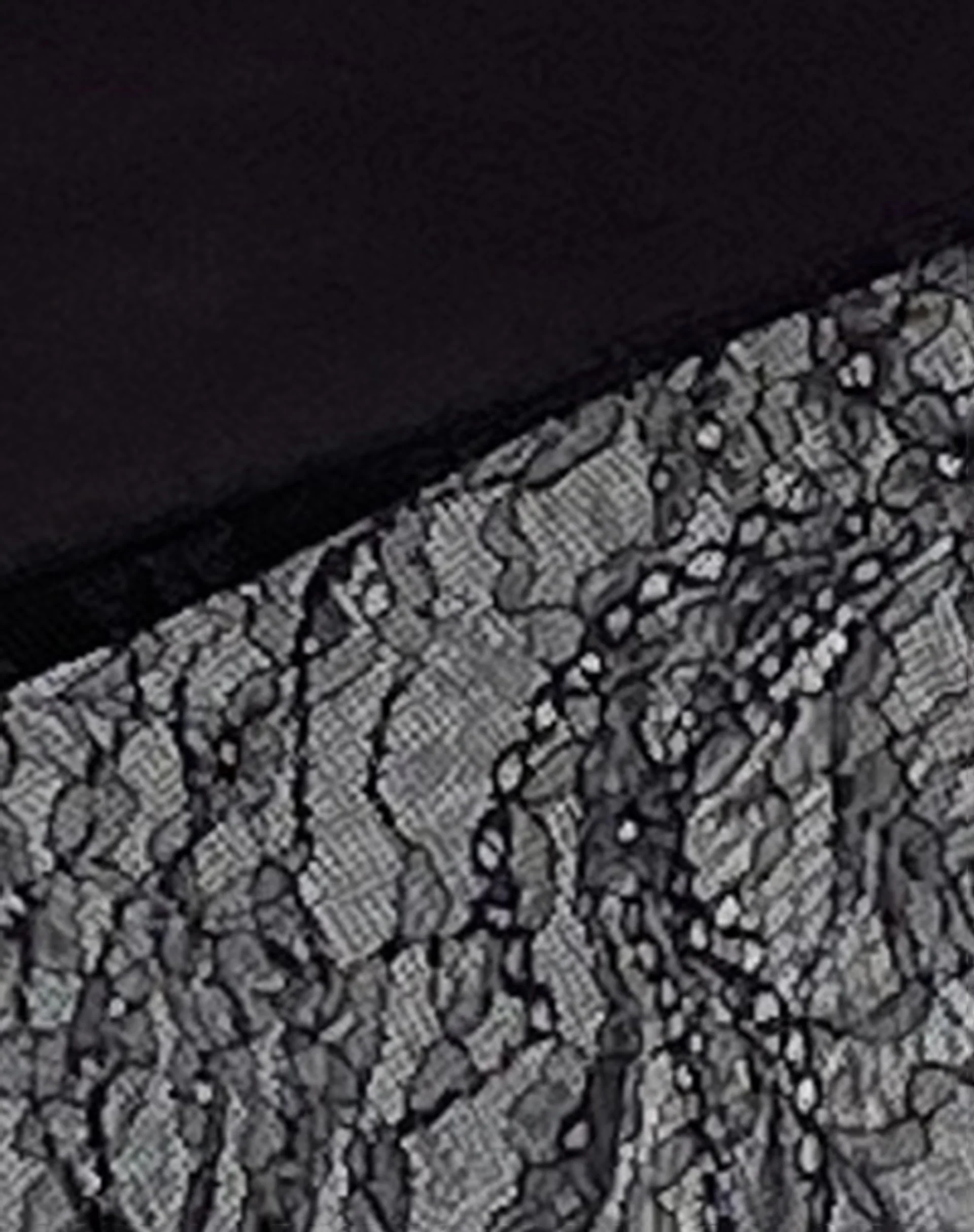 Seraphina Asymmetric Lace Hem Maxi Skirt in Black - Image 6