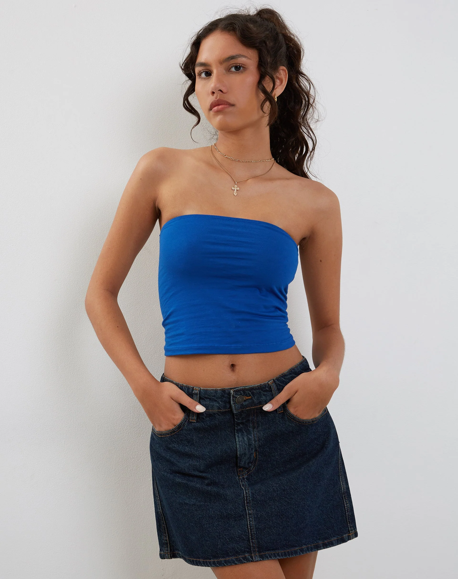 Shae Bandeau Top in Cobalt - Image 4