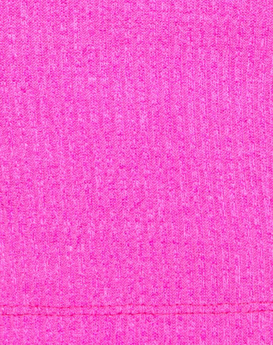 Sharma Crop Top in Knit Crink Hot Pink - Image 5