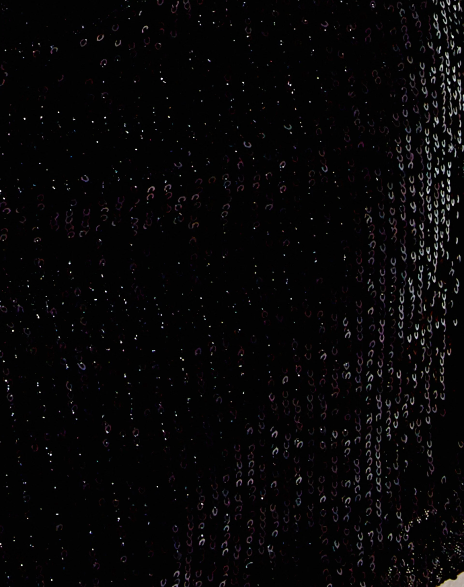 Shenka Mini Skirt in Drape Sequin Black - Image 5