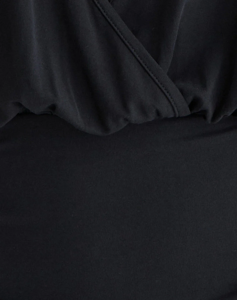 Sherlyn Halter Top in Cupro Black - Image 6