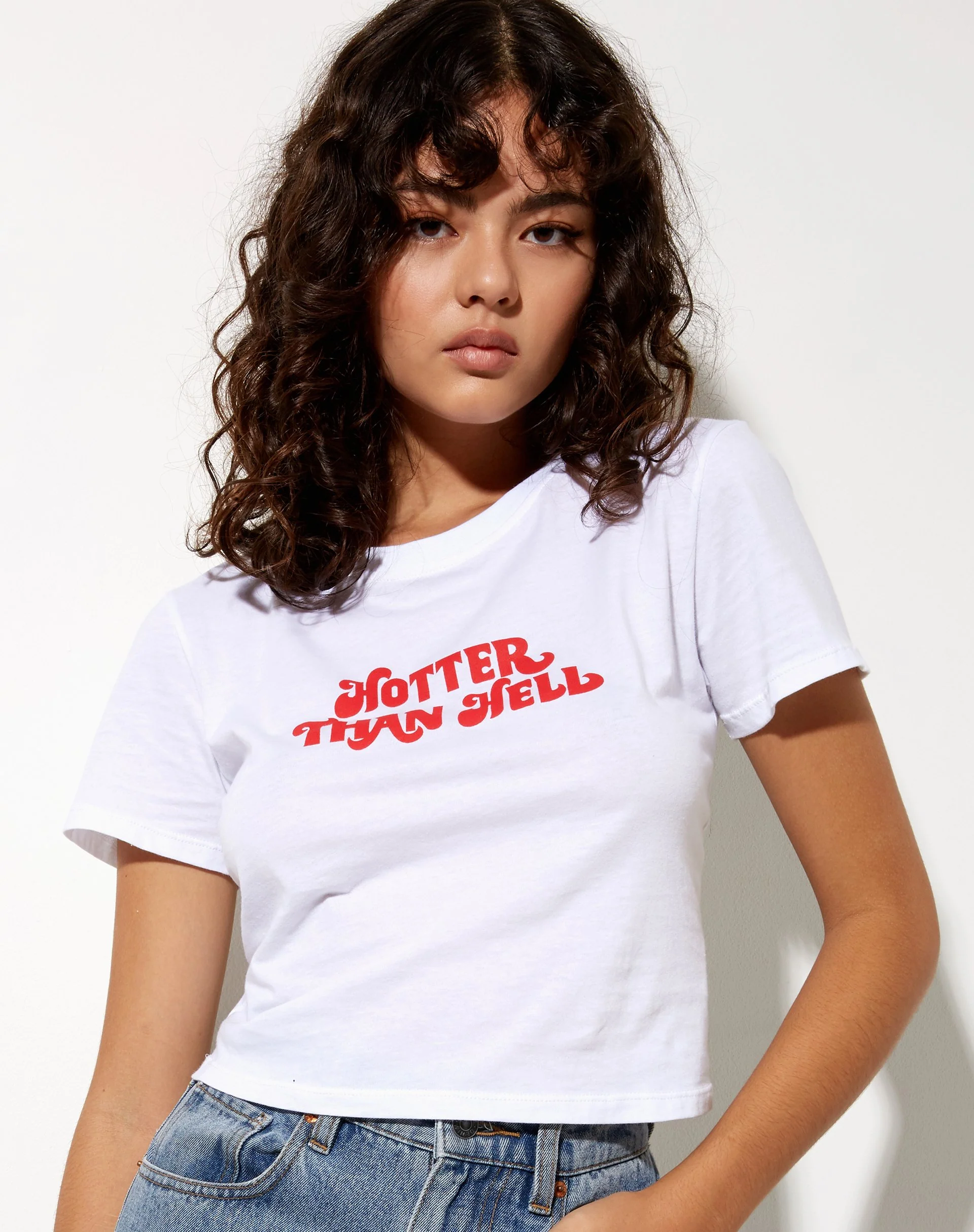 Shrunk Tee in White Hotter Than Hell - Image 2
