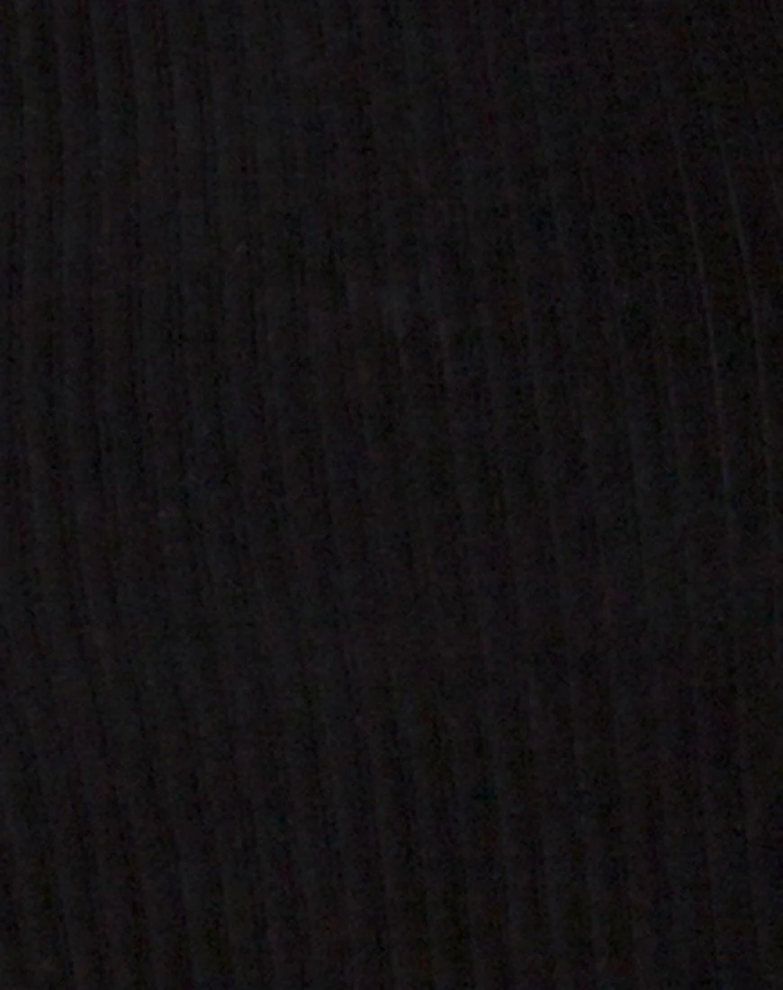 Shureen Crop Top in Rib Black - Image 5