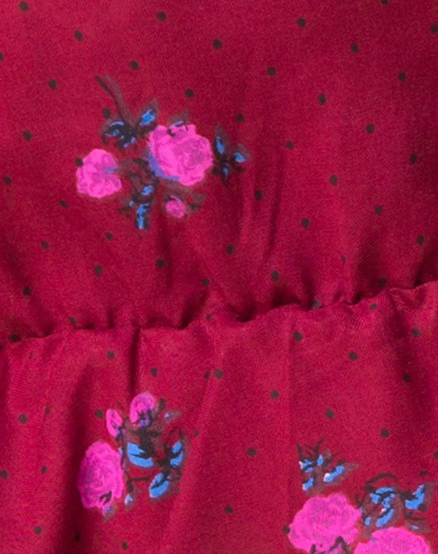 Sibel Top in Magenta Rose Pink - Image 5