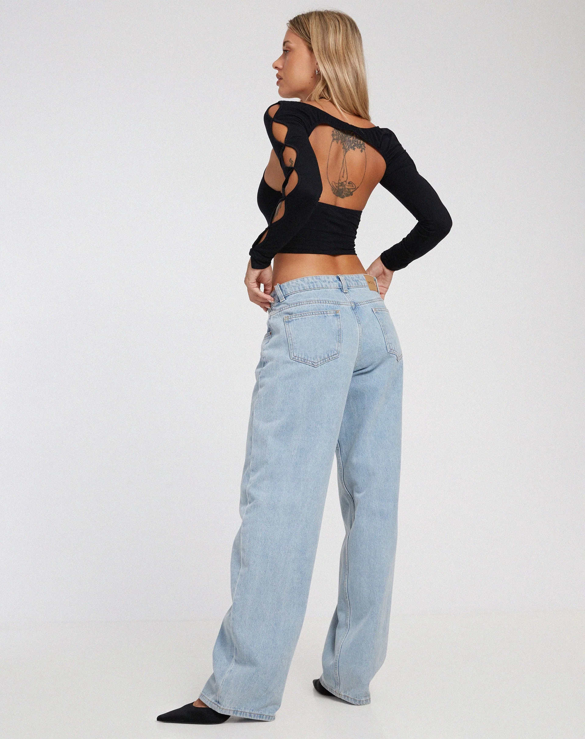 Silas Crop Top in Black - Image 4