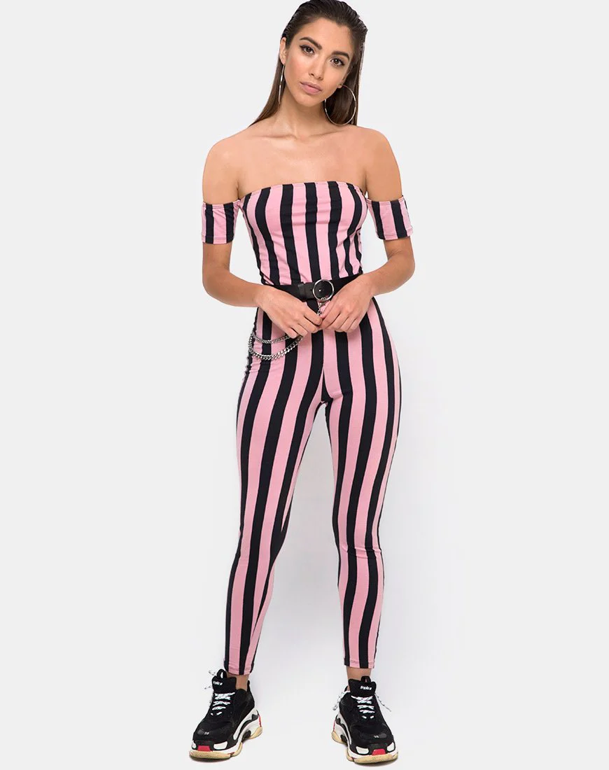 Silen Unitard in Campbell Stripe - Image 3