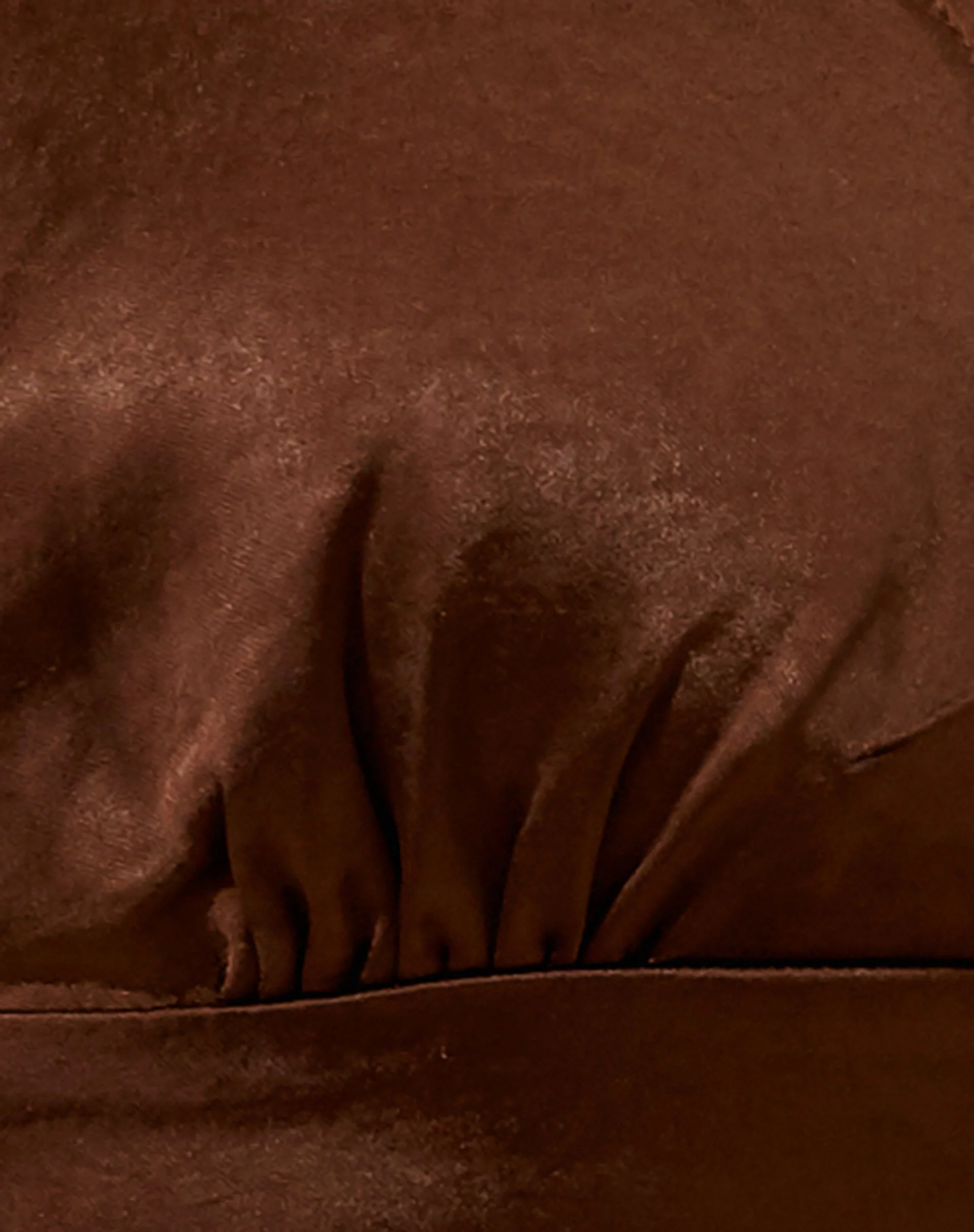 Silta Crop Top in Satin Chocolate - Image 8