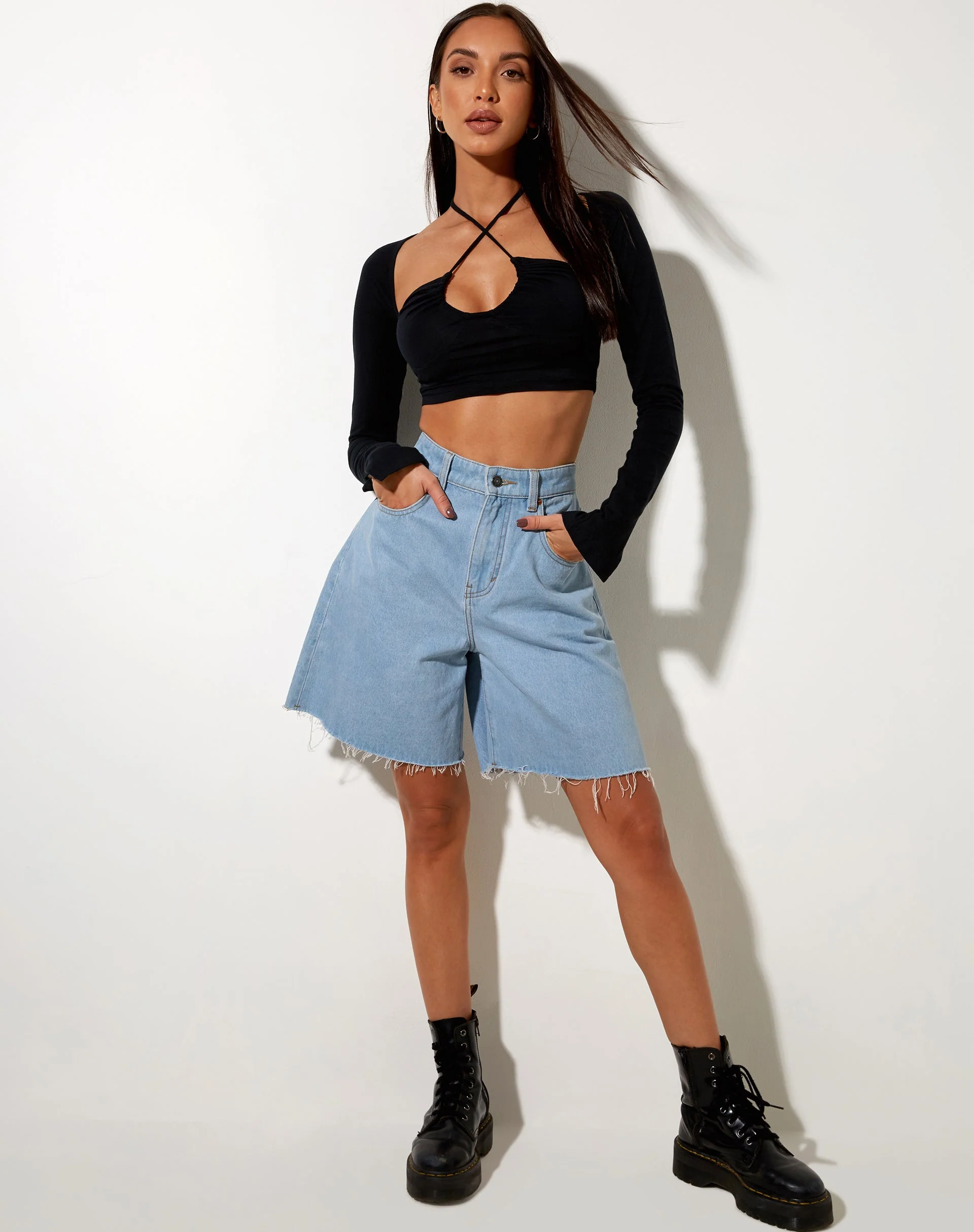 Sira Crop Top in Black - Image 3