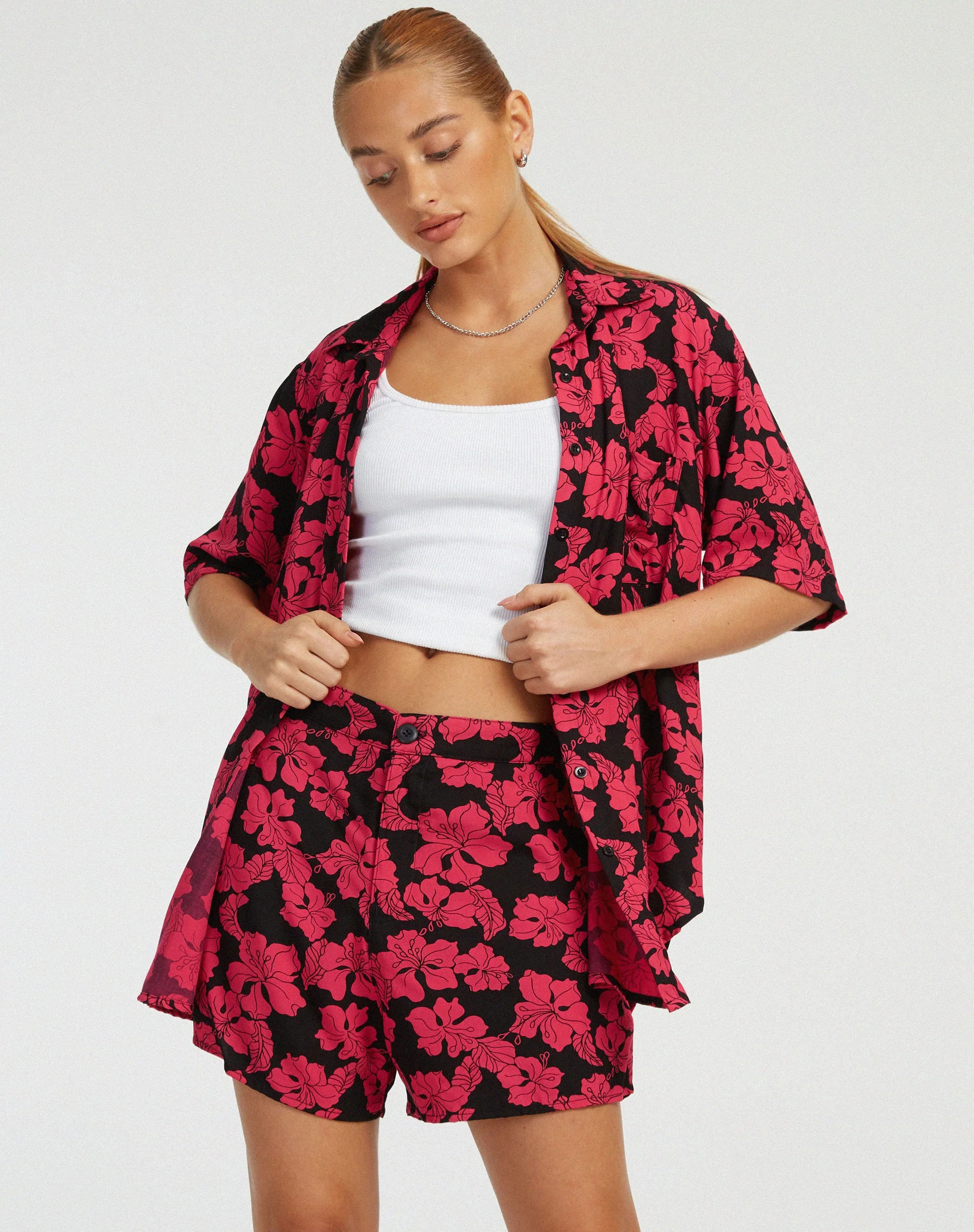 Smith Shirt in Vacation Hot Pink - Image 4