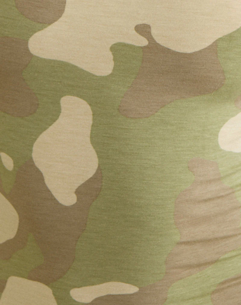 Solay Cami Top in Blurry Camo Khaki - Image 7