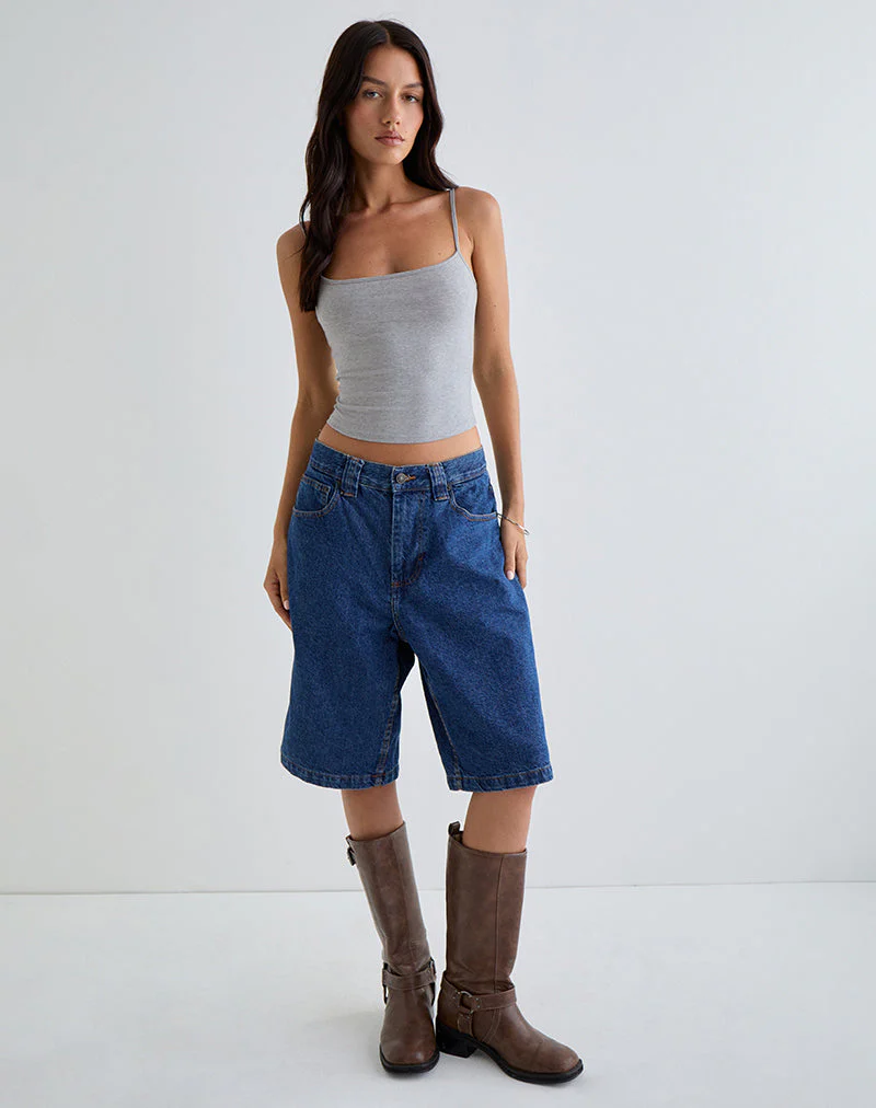Solay Vest Top in Grey Marl - Image 2