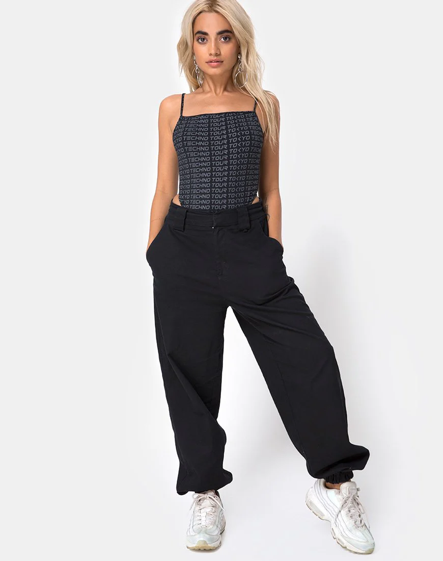 Solemo Bodice in Tokyo Techno Tour Black - Image 3