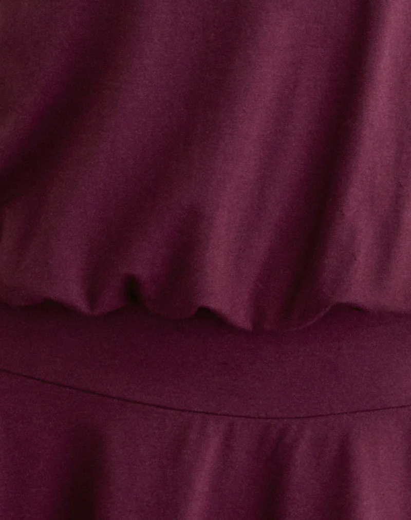 Somiah Bardot Mini Dress in Deep Purple - Image 5