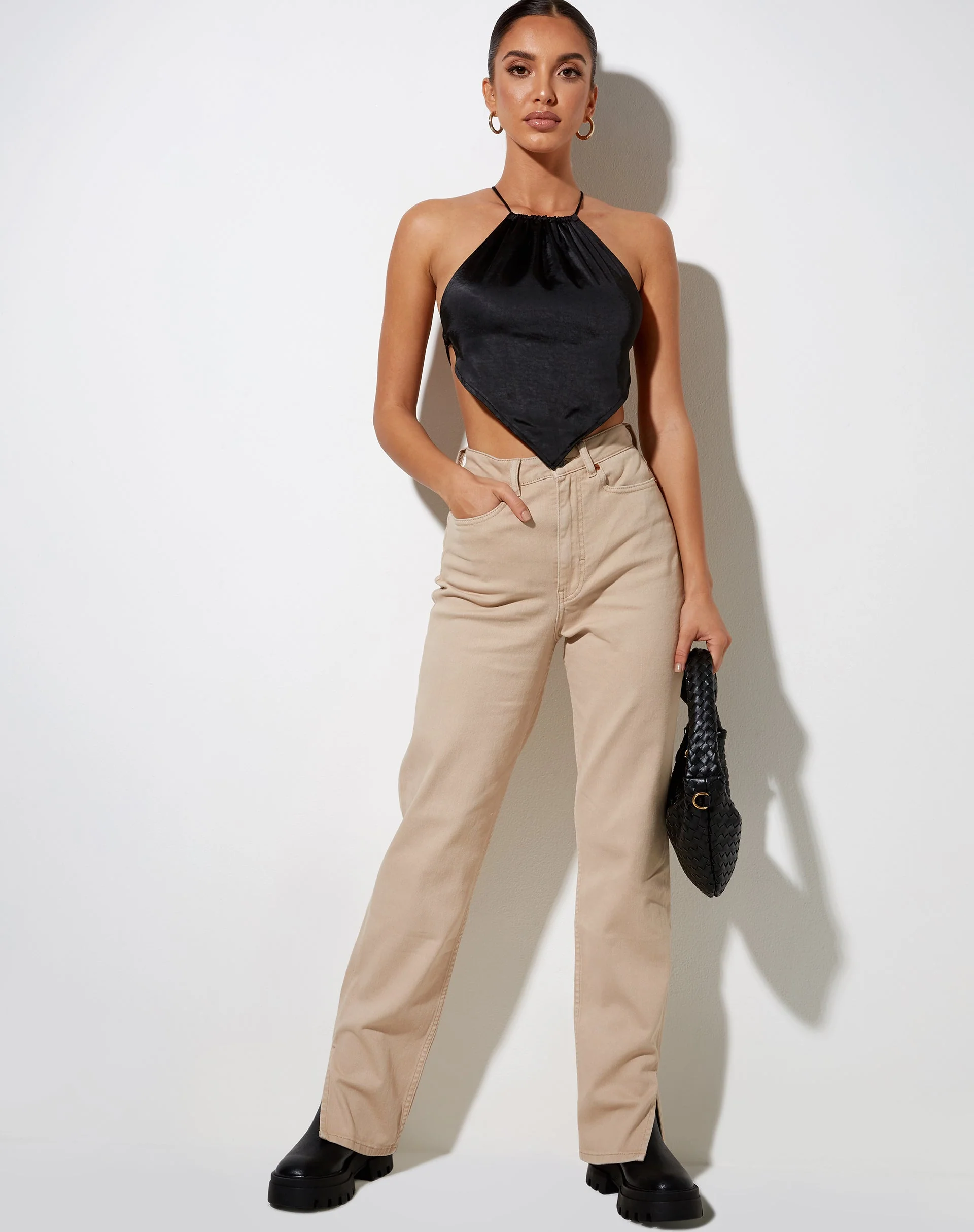 Spence Top in Satin Black - Image 2