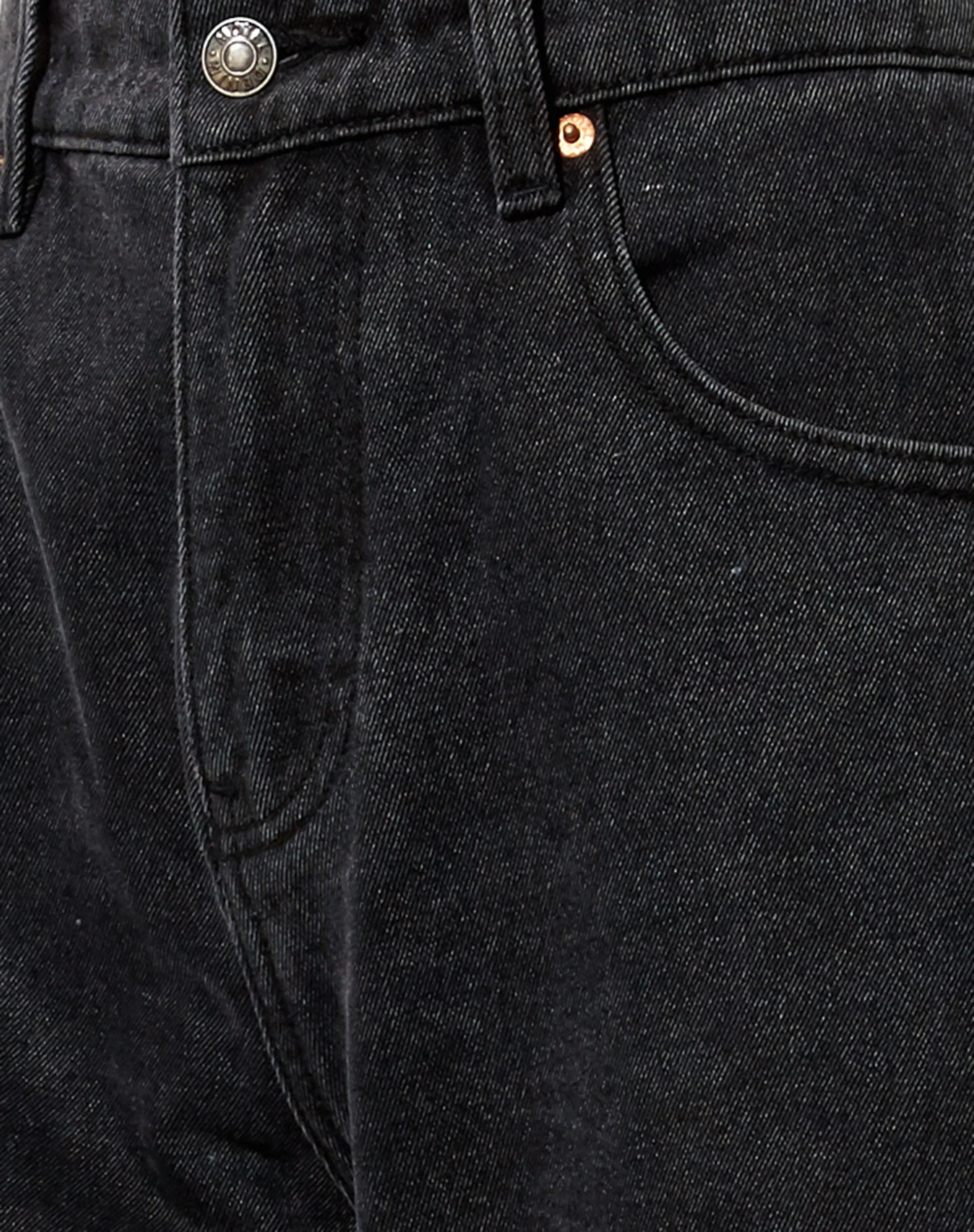 Split Parallel Jeans in Black Wash - Image 7