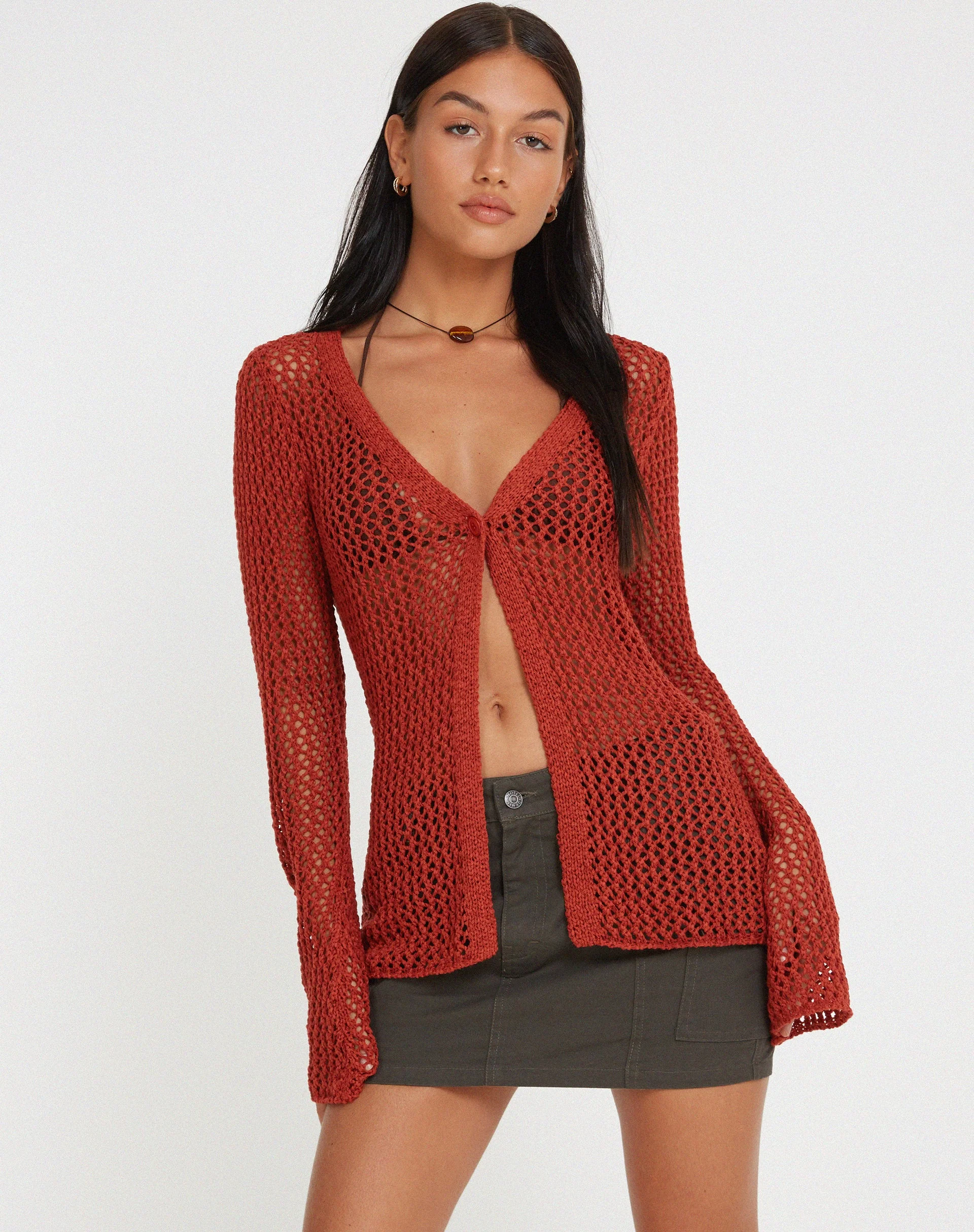 Sukati Cardi in Burnt Orange - Image 2