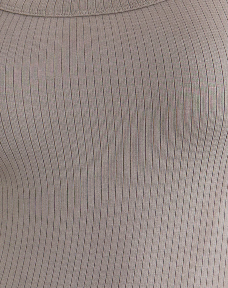 Sumala Tee in Thick Rib Moon Rock - Image 6