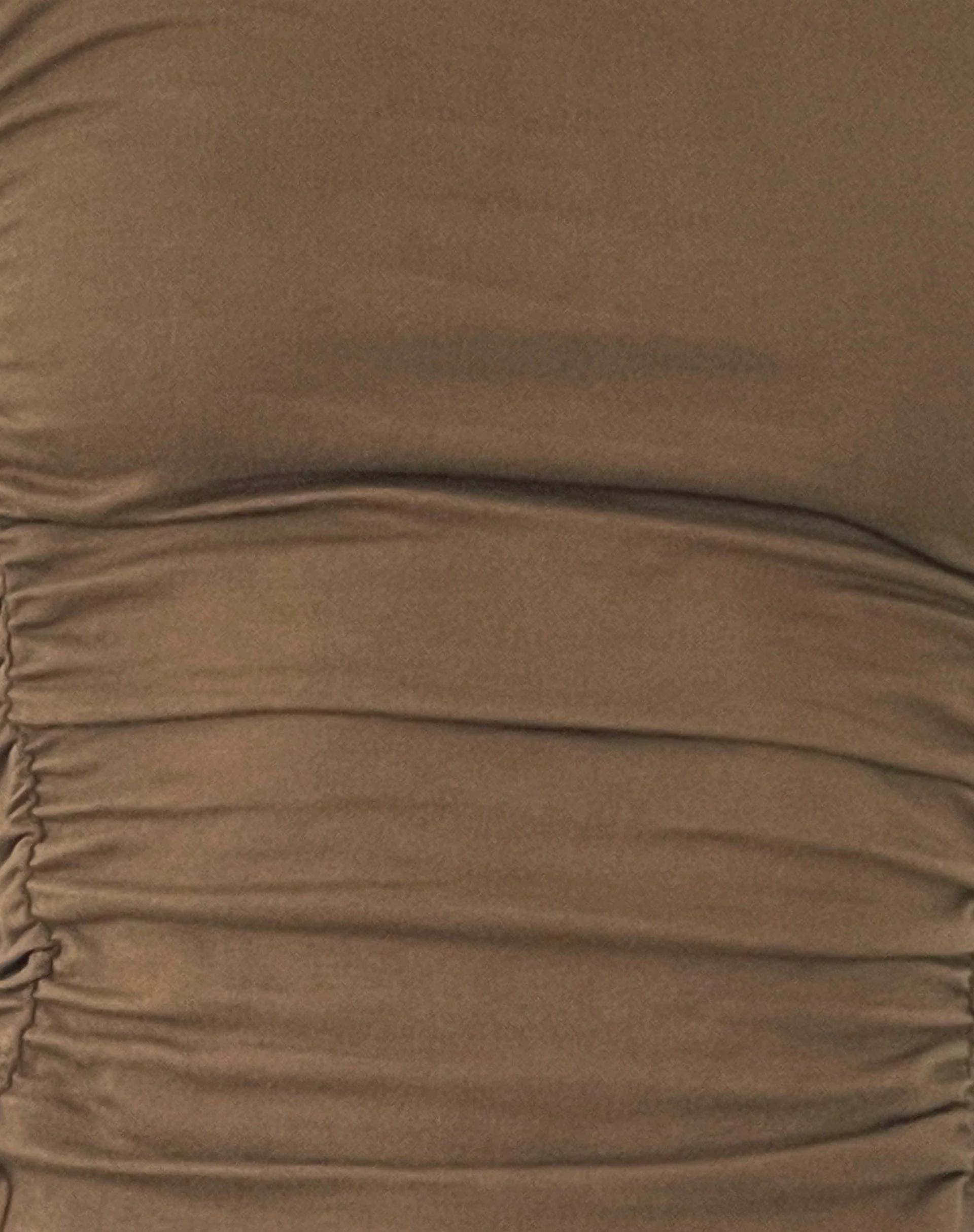 Sunhee Slash Neck Asymmetrical Top in Mocca - Image 6