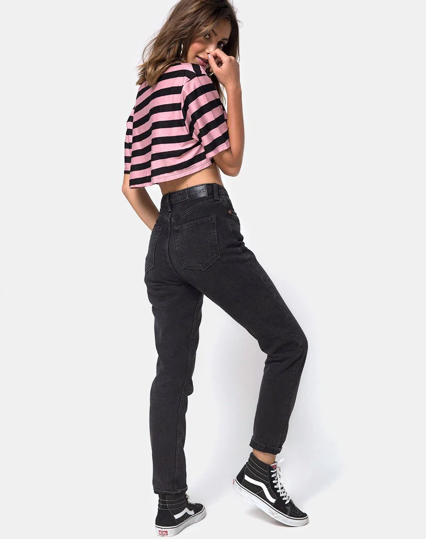 Super Cropped Tee in Campbell Stripe - Image 4