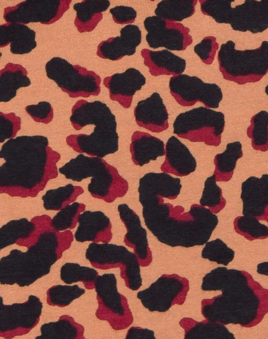 Super Cropped Tee in Jungle Leopard - Image 5