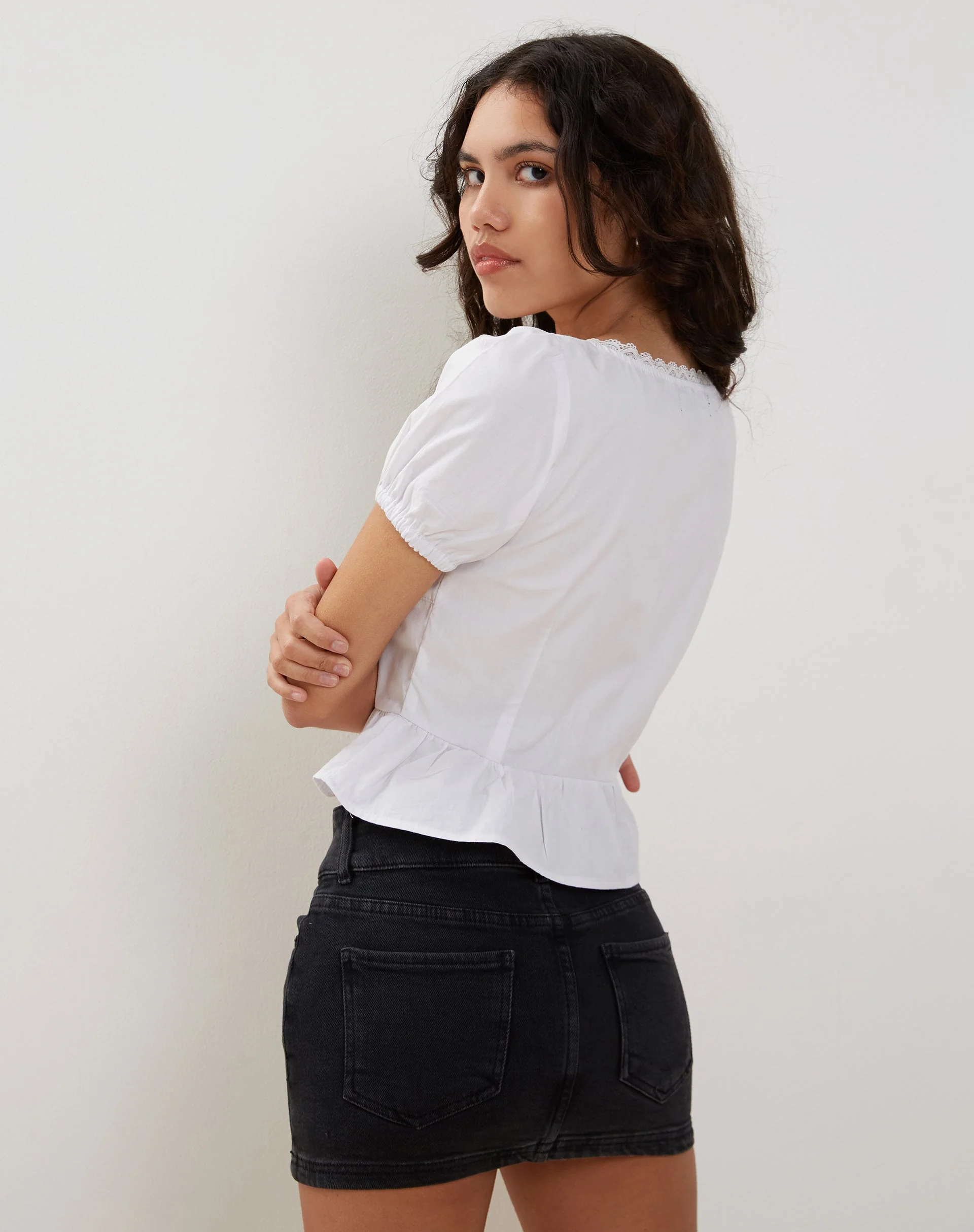 Suraja Top in Poplin White - Image 2