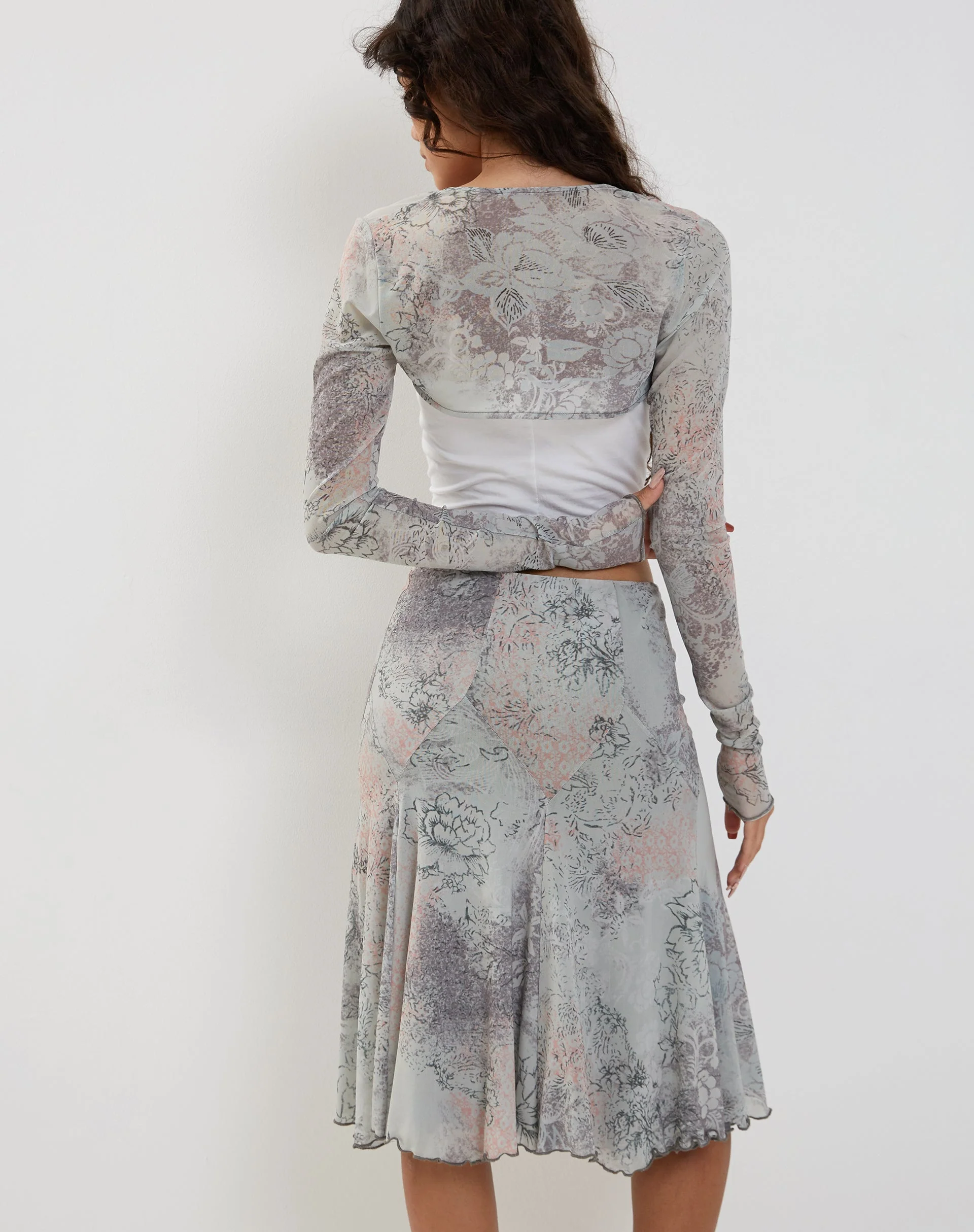 Suri Shrug in Pastel Floral Lace - Image 3