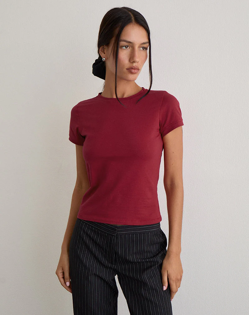 Sutin Tee in Adrenaline Red