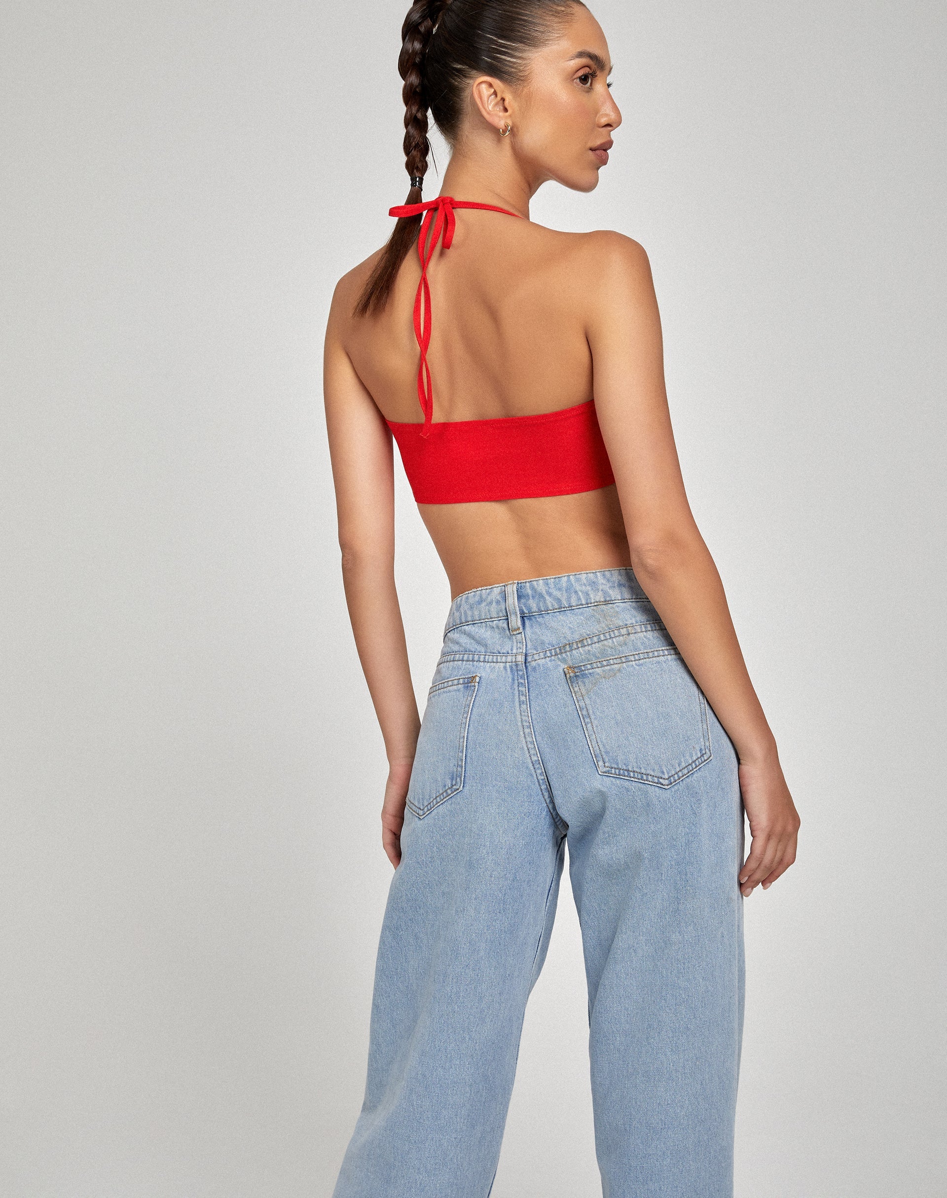 Taina Crop Top in Tailoring Red - Image 3
