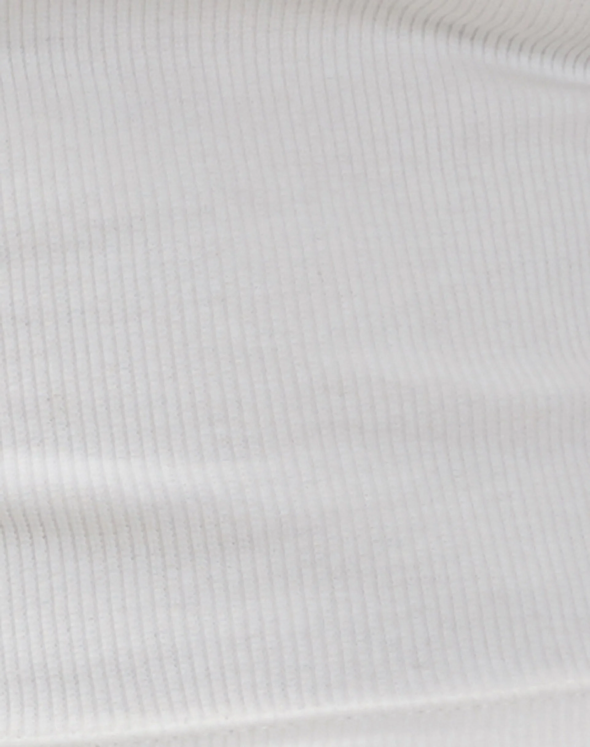 Tasley Ribbed Folded Sleeve Tee in White - Image 5
