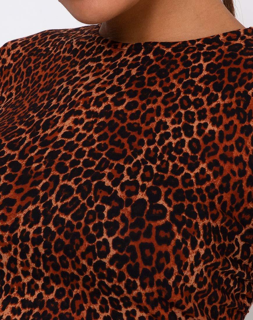Tasya Top in Ditsy Leopard Orange - Image 6