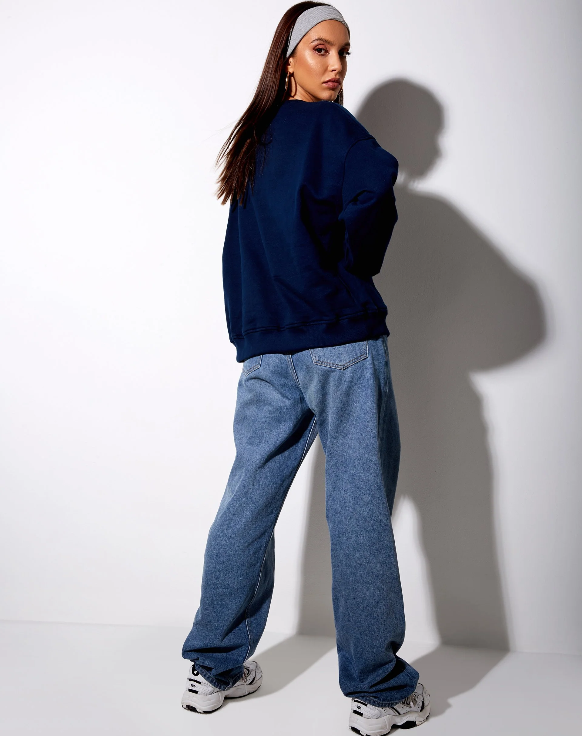 Ted Sweatshirt in Navy 'Emotionally Unavailable' - Image 4