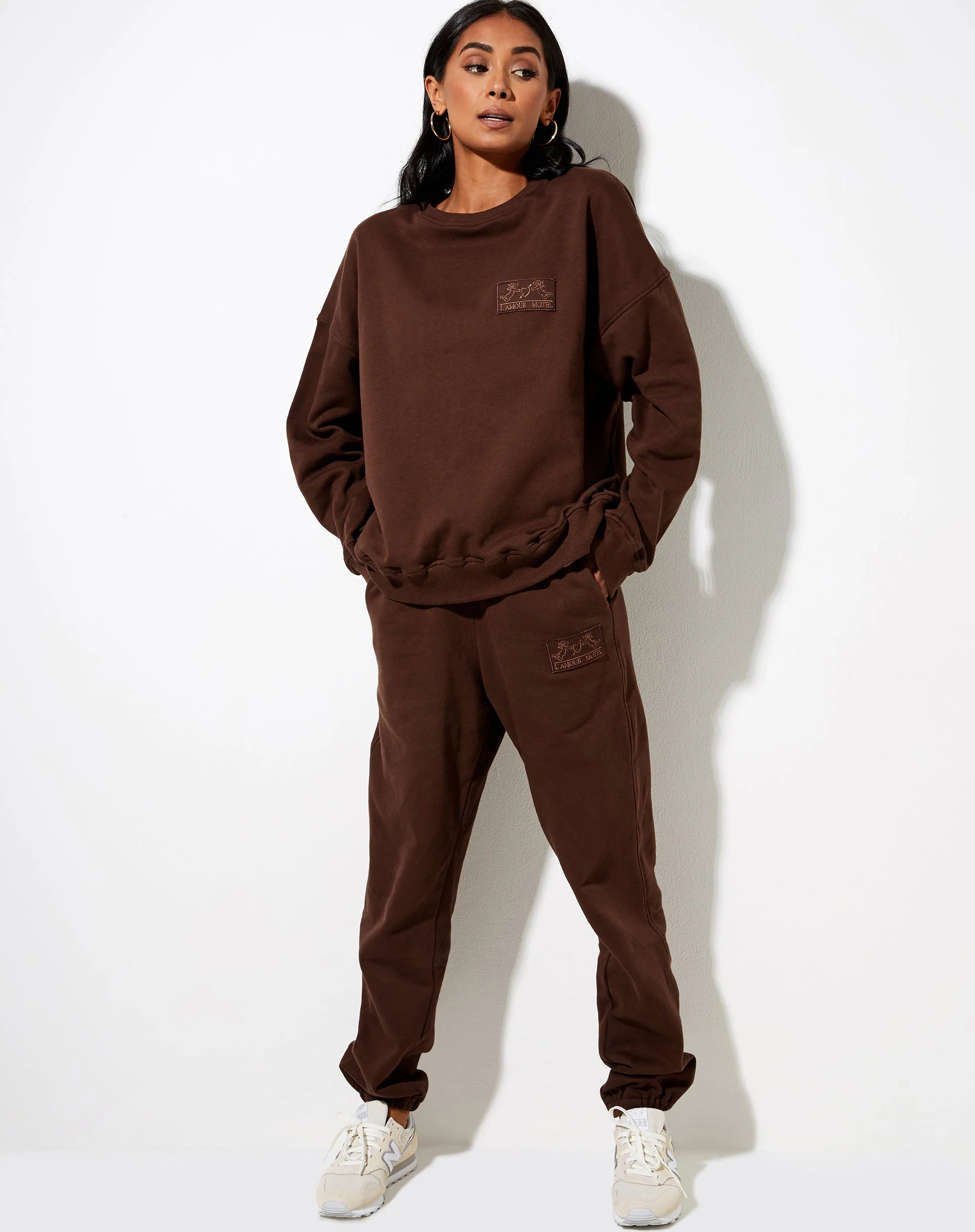 Ted Sweatshirt in Deep Mahogany L'Amour Cherub Label Embro - Image 4