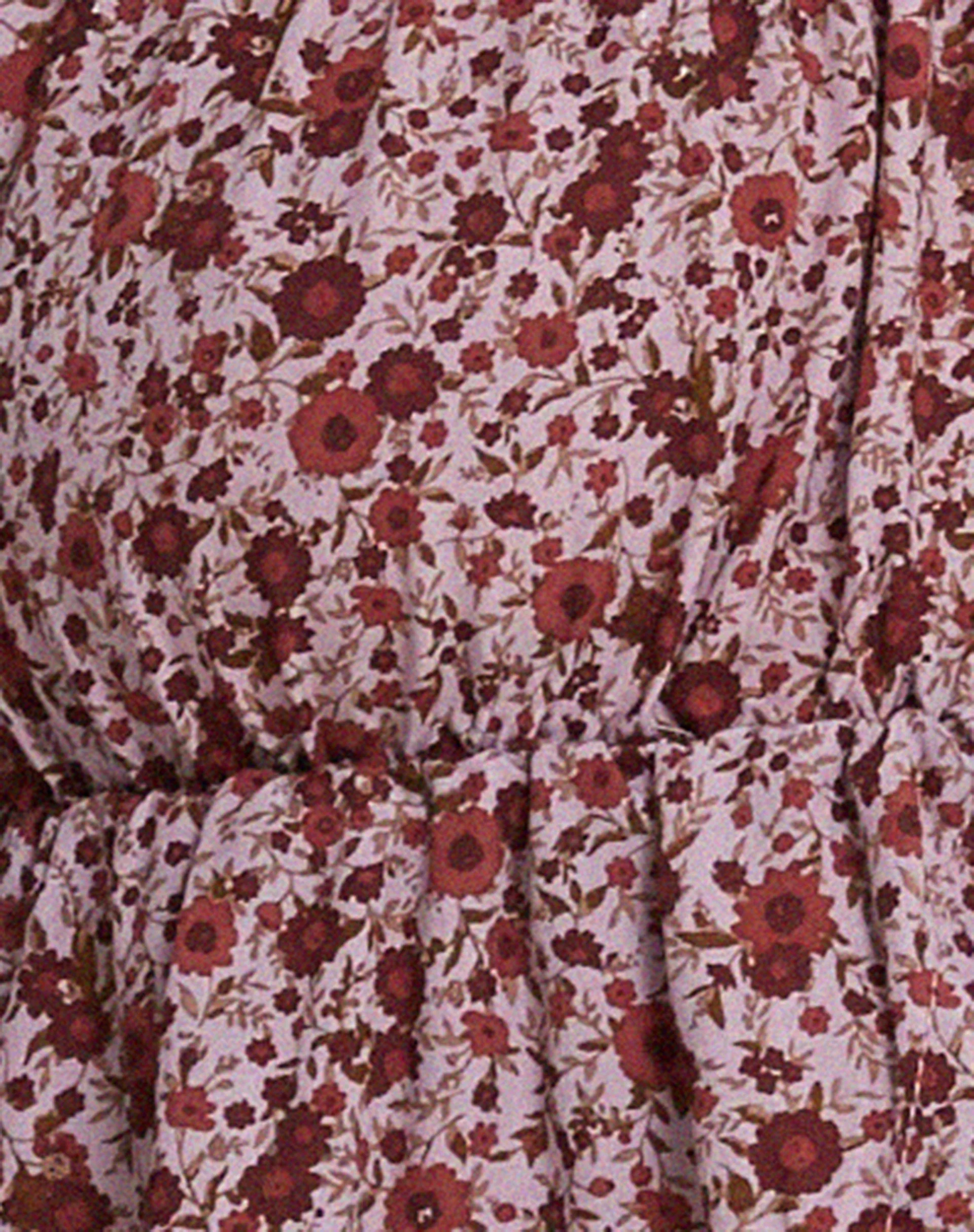 Thena Long Sleeve Top in 90's Floral Burgundy - Image 7