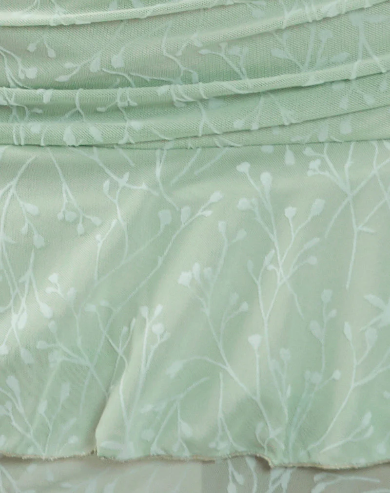 Theri Skirt in Shadow Floral Sage - Image 5