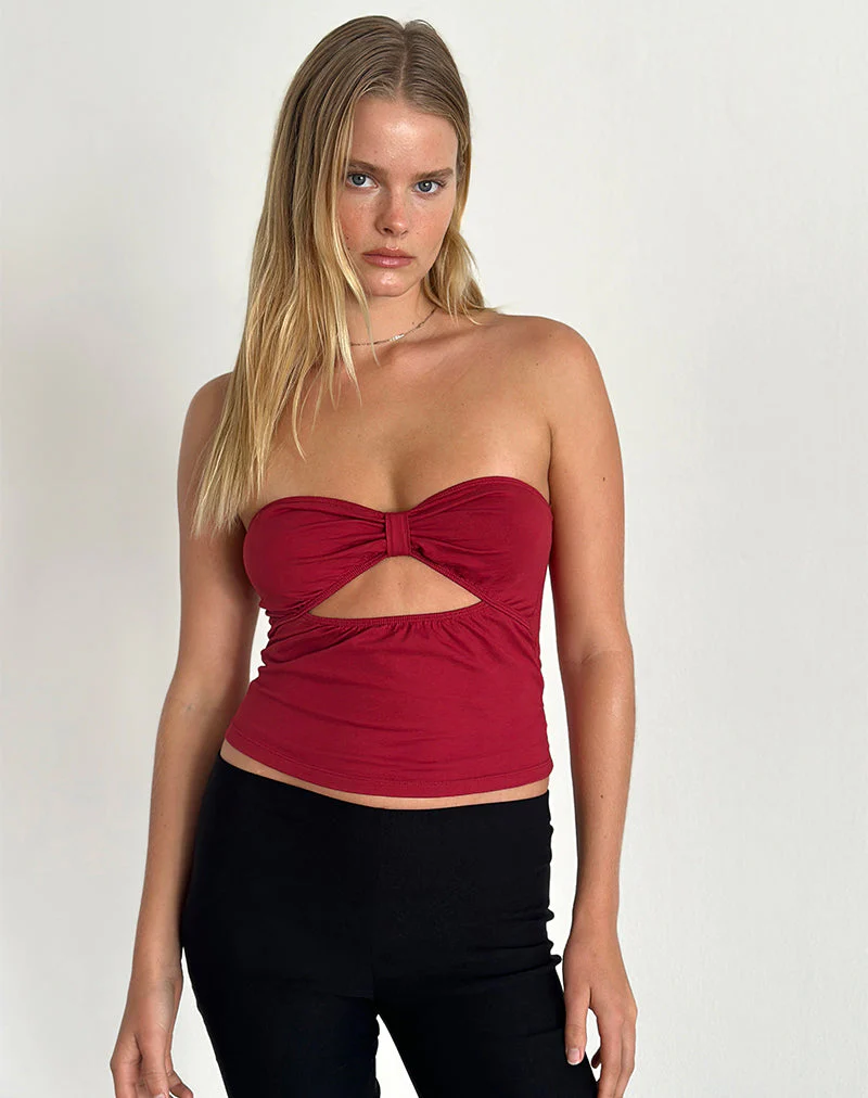 Tifose Twist Front Top in Adrenaline Red - Image 5