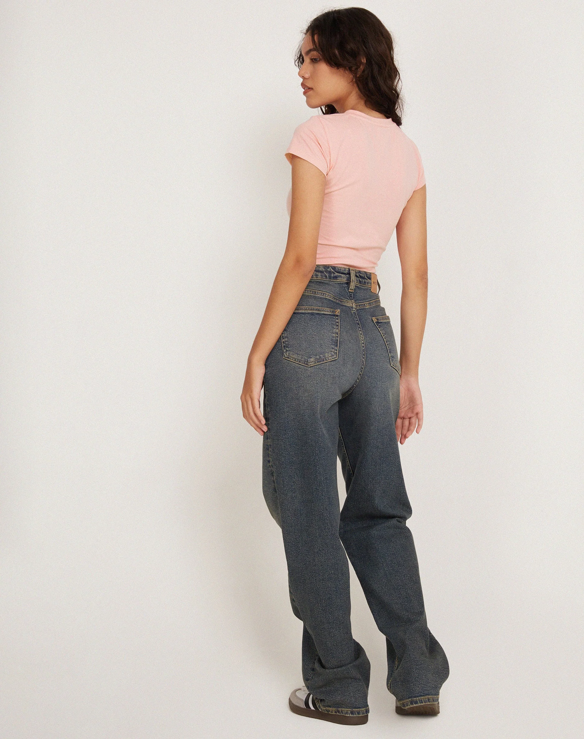 Tiona Cropped Tee in Peony Pink Bunny - Image 4