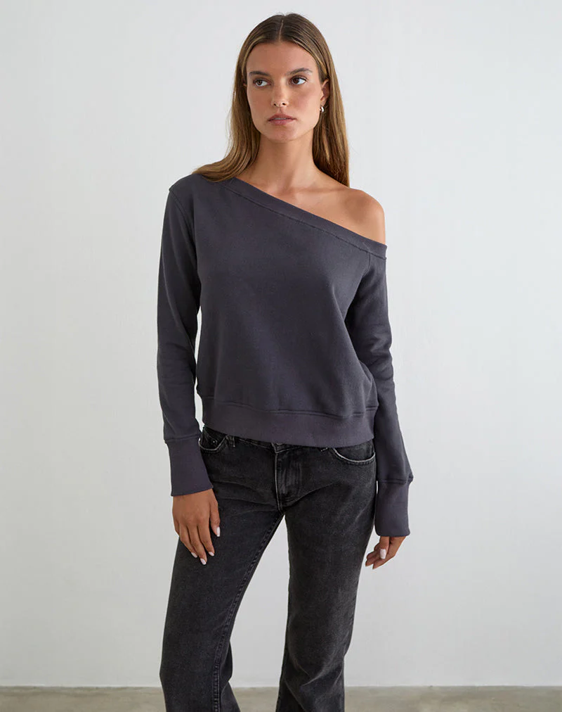 Toria Sweatshirt in Blackened Pearl - Image 4