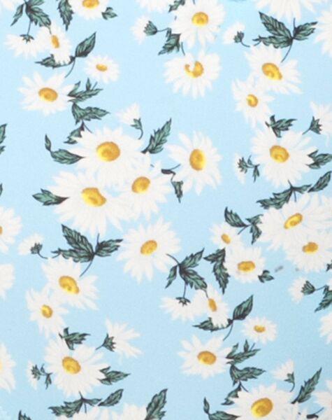 Tormaline Bandeau Bikini Top in Blue White Daisy - Image 4