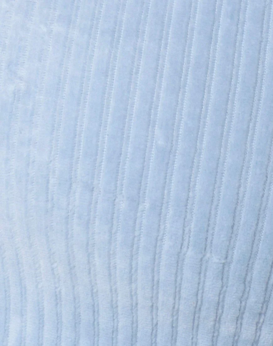 Tube Top in Fluffy Knit Baby Blue - Image 5