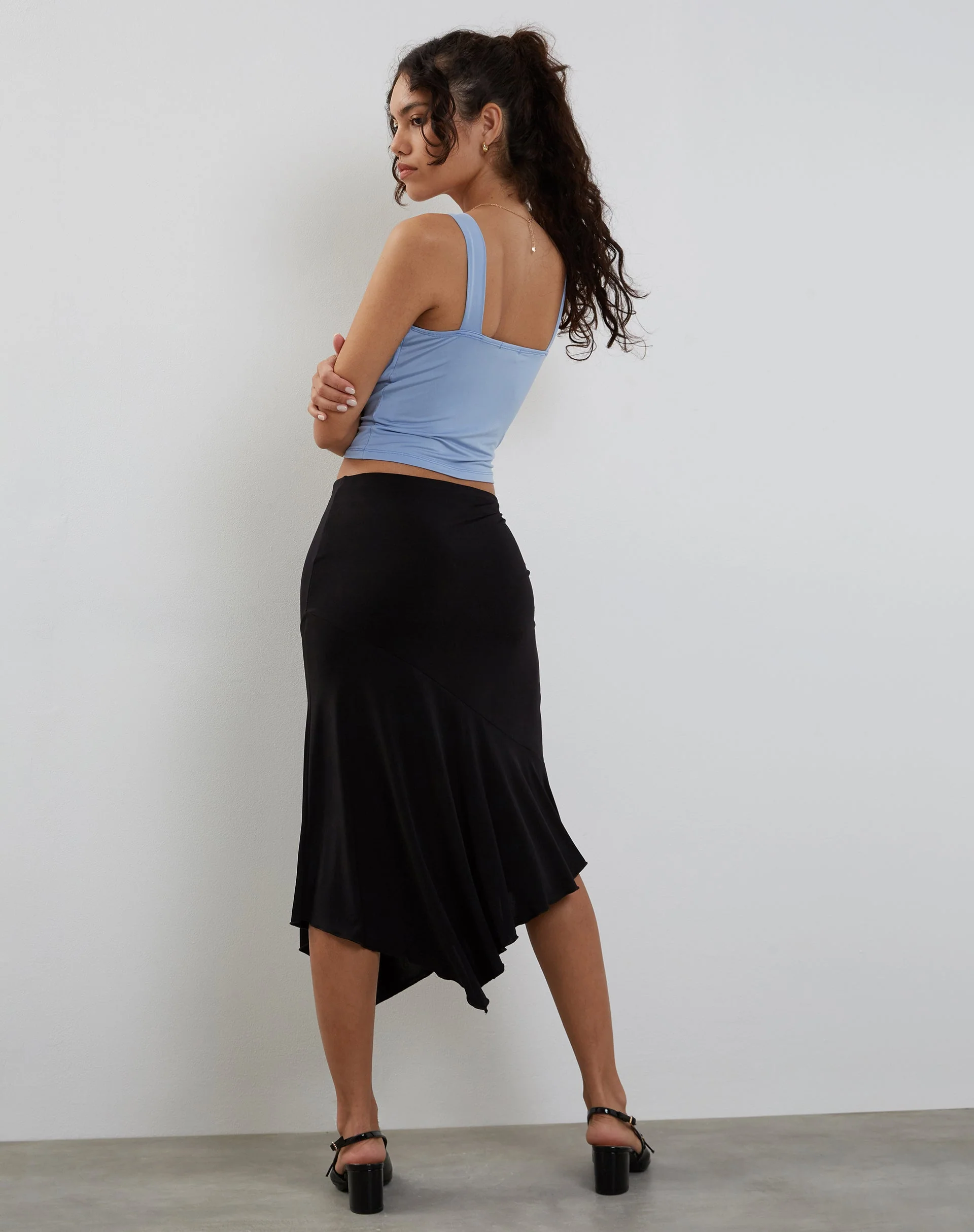 Ulani Crop Top in Cornflower Blue - Image 5