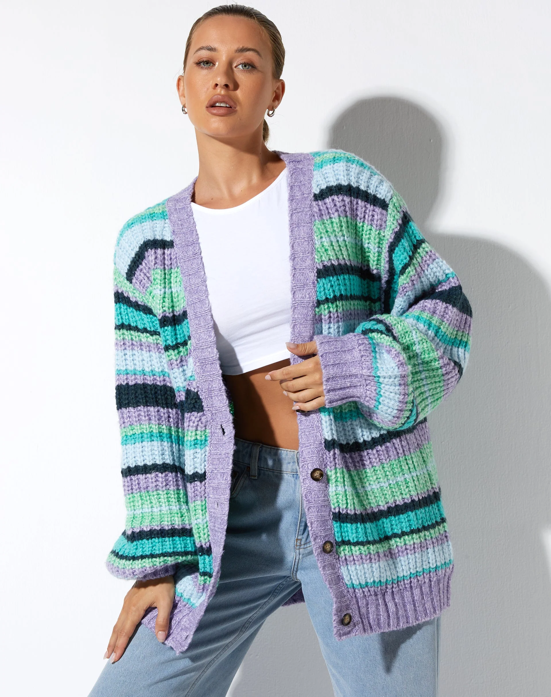 Uriela Cardi in Stripe Purple - Image 10