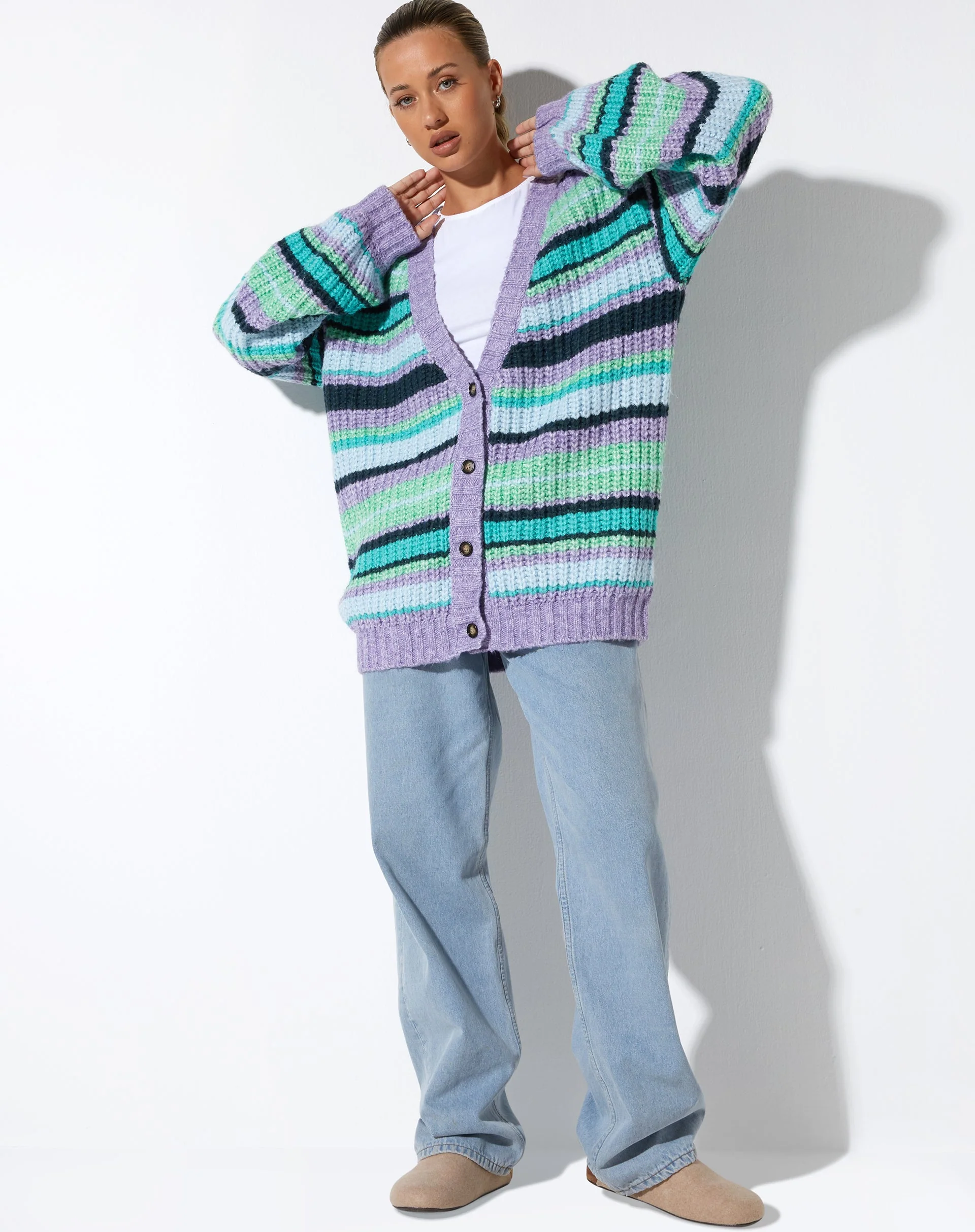 Uriela Cardi in Stripe Purple - Image 12