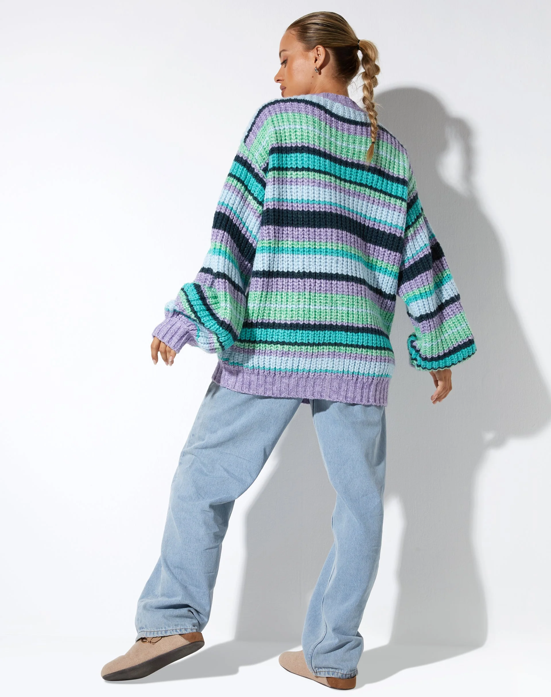 Uriela Cardi in Stripe Purple - Image 14