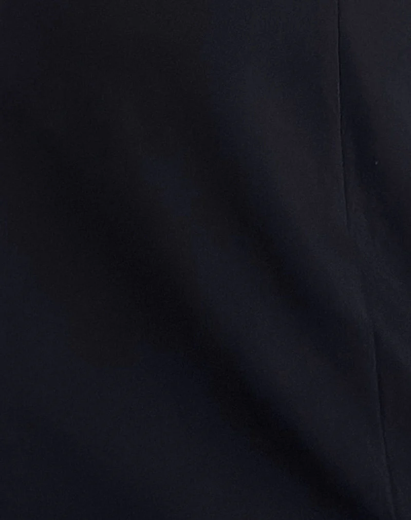 Vadanni Bow Front Mini Dress in Black - Image 6