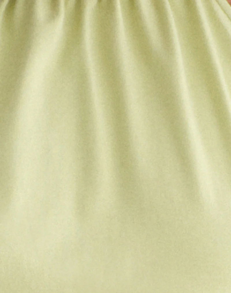Vakali Halterneck Mini Dress in Rayon Jersey Pistachio - Image 8