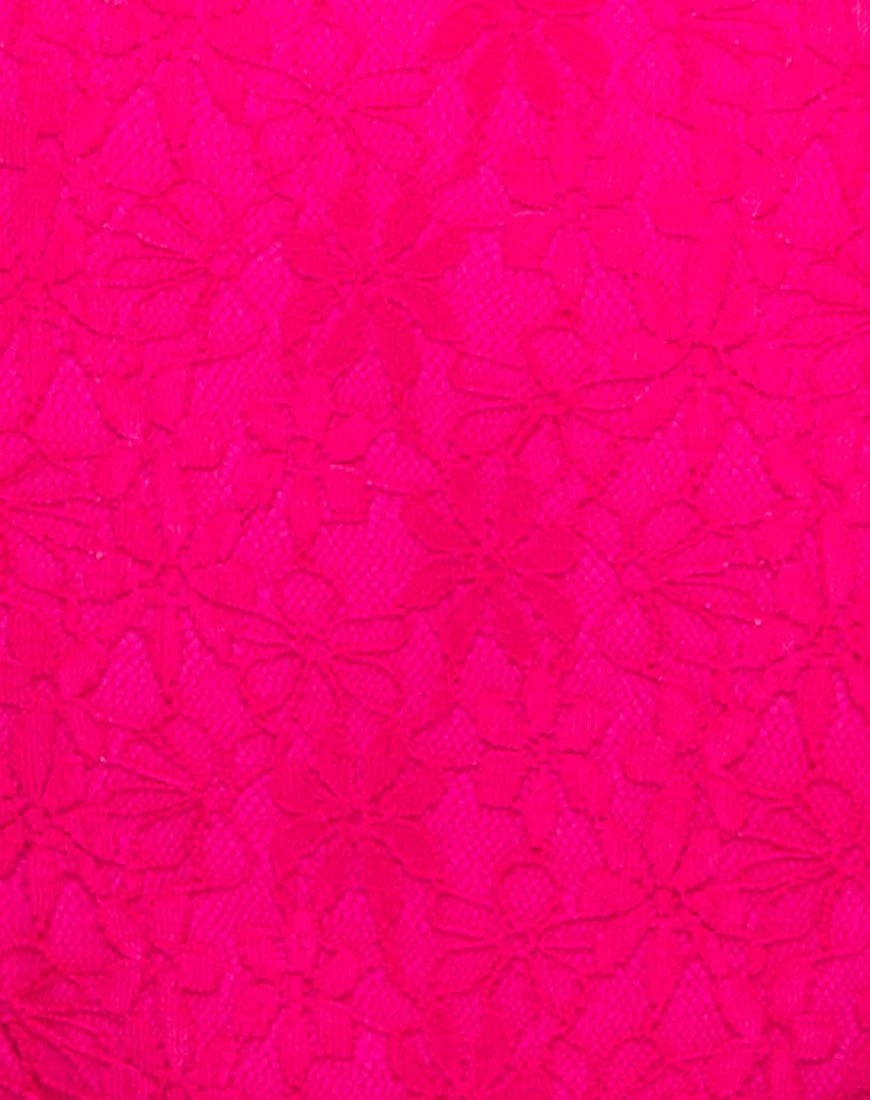 Valentina Swimsuit in Lace fuschia Pink - Image 5