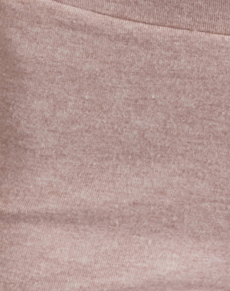 Verna Bow Micro Short in Knit Sandy Pink - Image 6