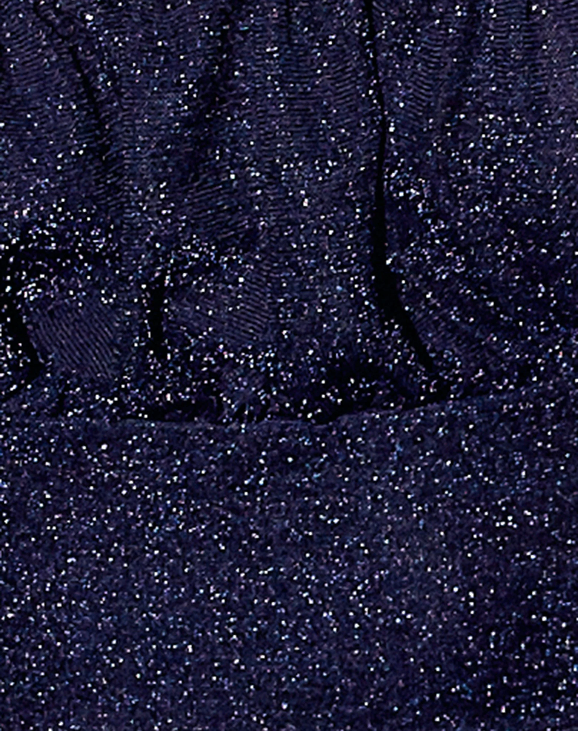 Veros Crop Top in Glitter Lurex Navy Blue - Image 5